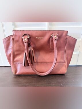 COACH Legacy Candace Leather Carryall Bag with Tassel